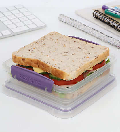 Sistema Nestisbox - Sandwich Box To Go - 450 ml - Fjólublátt
