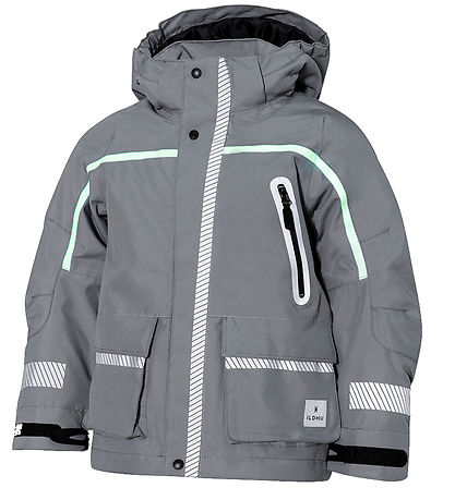 Ildhu Vinterjacka - Norly - Light Grey m. Självlysande Reflexer