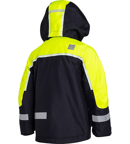 Ildhu Úlpa - Norly - Dökkblátt/Yellow M. Sjállýsandi Endurskinsm