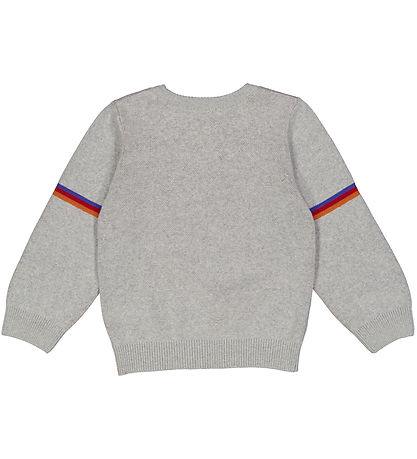 Freds World Blússa - Prjónað - Jacquard - Grey Melange