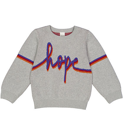 Freds World Blússa - Prjónað - Jacquard - Grey Melange