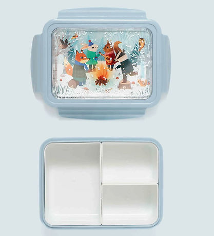 Petit Monkey Nestisbox - Bento - Bonfire Animals White Stjörnur