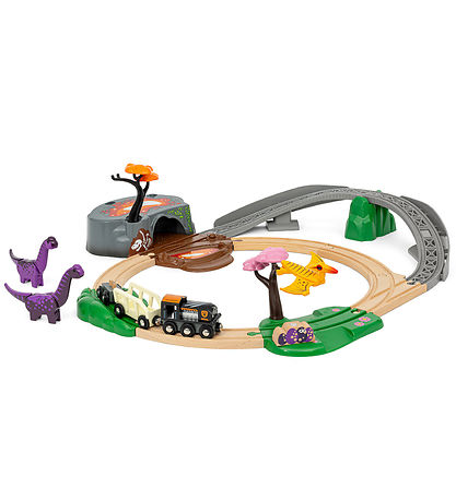 BRIO World Railway Set w. Dinosaurs - 21 Parts - 36094
