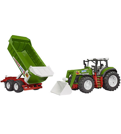 Bruder Traktor - RoadMax m. Frontlader und Anhänger - 03452