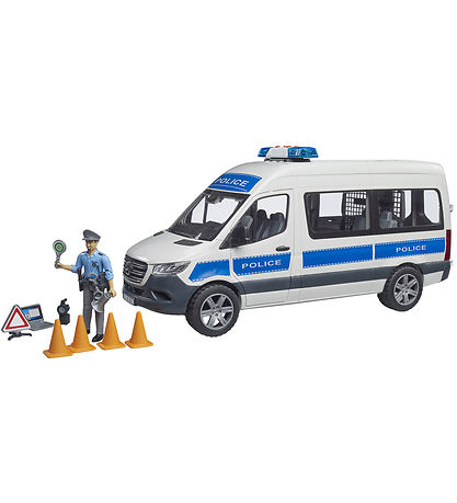 Bruder Auto - MB Sprinter Polizeiauto m. Polizist... - 02683