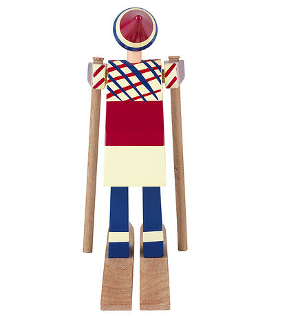 Kay Bojsen Träfigur - Skidåkare Datti - Flicka 15,5 cm - Blå/Mul