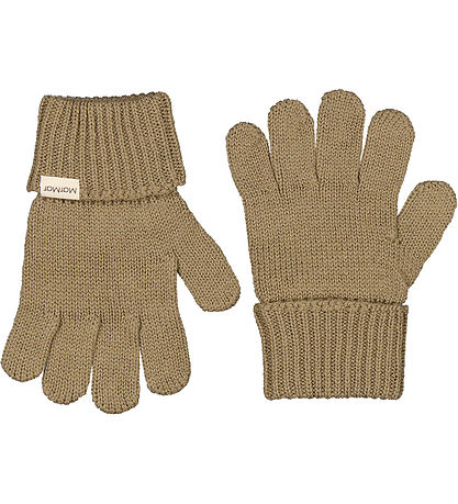 MarMar Hanskar - Prjónað - Aske - Ull/Bómull - Khaki