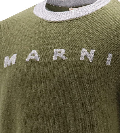 Marni Blússa - Ull - Deep Lichen Green