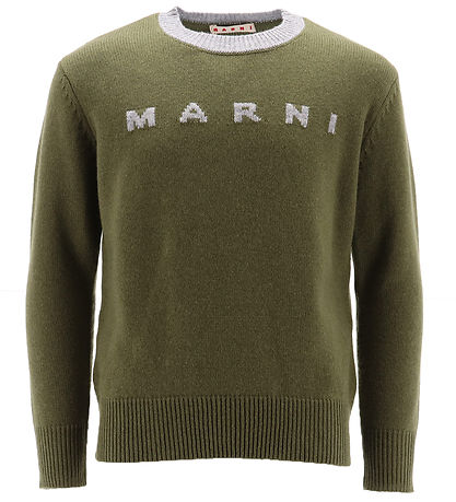 Marni Blússa - Ull - Deep Lichen Green