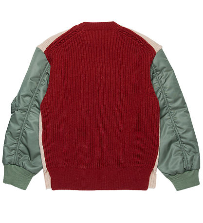 Marni Bluse - Wolle/Nylon - Beige/Rot/Armygrün