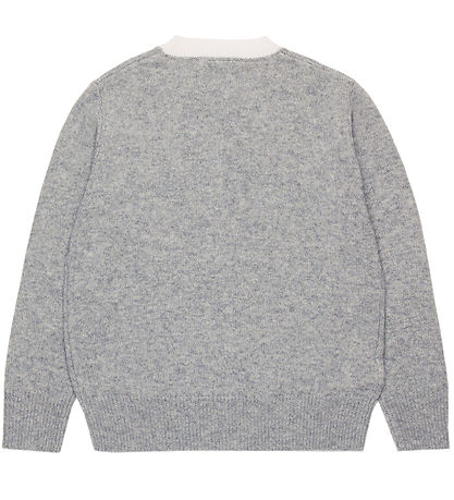 Marni Bluse - Wolle - Grau Meliert m. Weiß