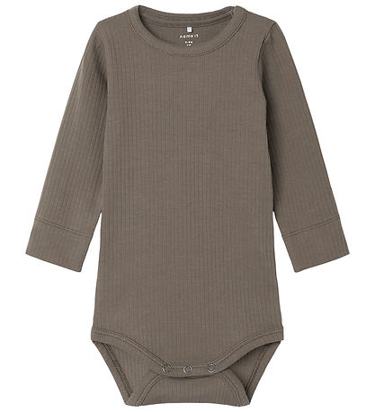 Name It Bodysuit L/æ - Rib - NbmNoe - Walnut