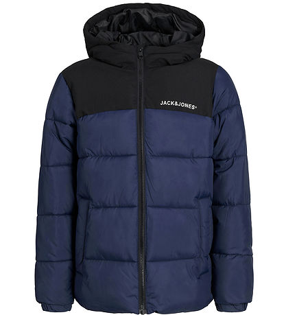 Jack & Jones Puffer Jacket - JJMoon - Navy Blazer/Blocking