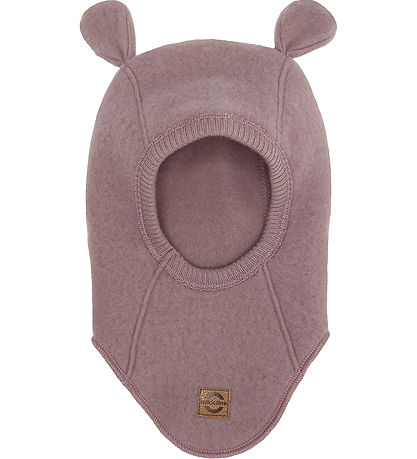 Mikk-Line Balaclava w. Ear - Wool - Single Layer - Twilight Mauv