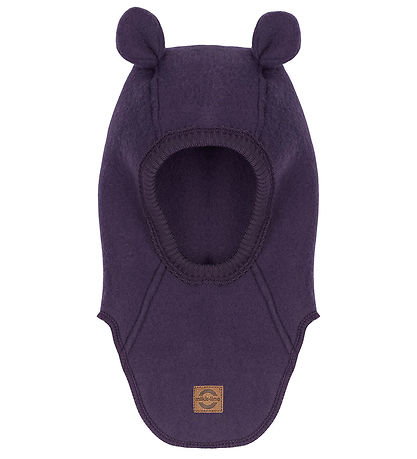 Mikk-Line Balaclava w. Ear - Wool - Single Layer - Nightshade