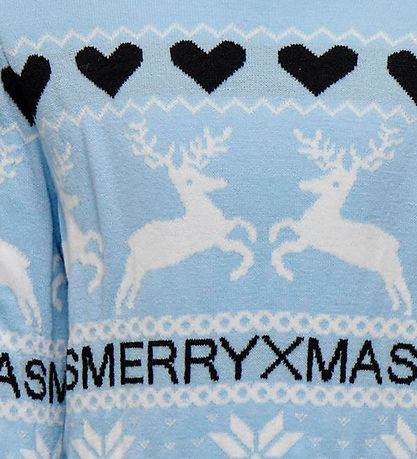 Kids Only Blouse - Knitted - KogMerry Xmas - Cashmere Blue/Merry