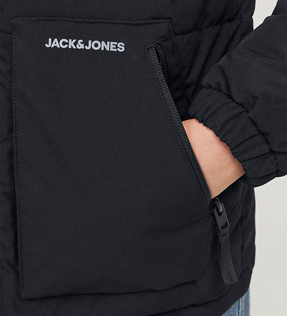 Jack & Jones Steppjacke - JJEOtto - Schwarz/Asphalt