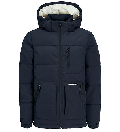 Jack & Jones Steppjacke - JJEOtto - Dark Navy/Weiß