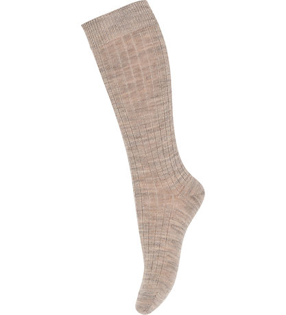 MP Socks - Wool - Rib - Light Brown Melange