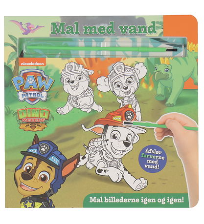 Alvilda Colouring Book - Paint With Water - Paw Patrol Dinosaurs