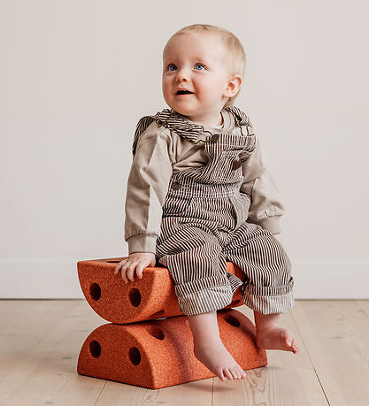 MODU Stool - 4 Parts - Burnt Orange/Dusty Green