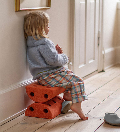 MODU Stool - 4 Parts - Burnt Orange/Dusty Green