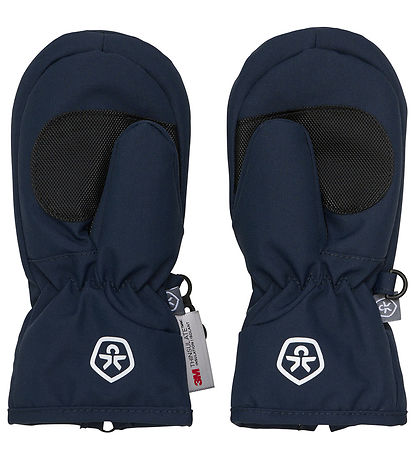 Color Kids Mittens w. Zipper - Total Eclipse