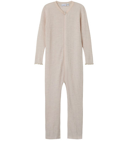 Name It Nightsuit - Wool - Rib - NmfWossa - Lilac Ash