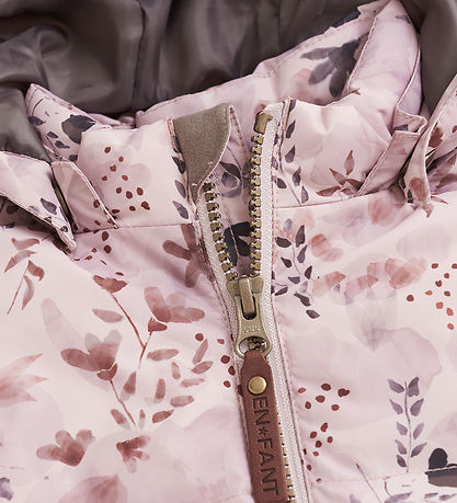 En Fant Vadderad jacka - Quilt - Bornerad syren m. Blommor