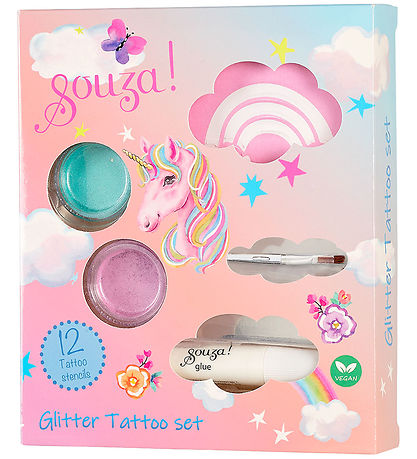 Souza Glitter-Húðflúr - 12 sniðmát - Unicorn