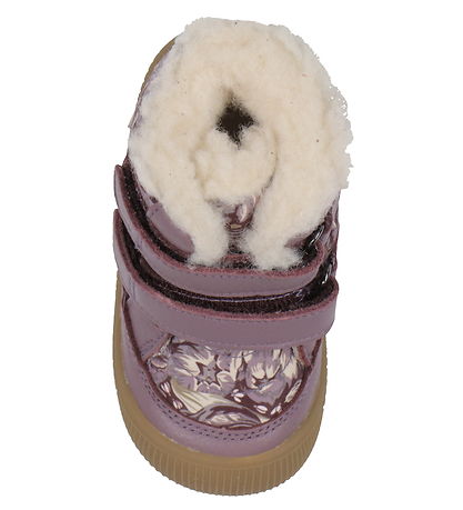 Wheat Winter Boots - Daxi Prewalkers - Tex - Purple Tulips