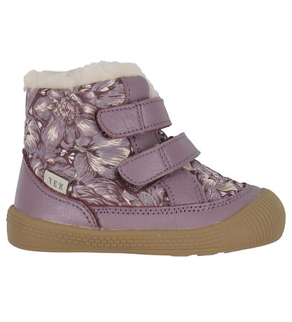 Wheat Winter Boots - Daxi Prewalkers - Tex - Purple Tulips