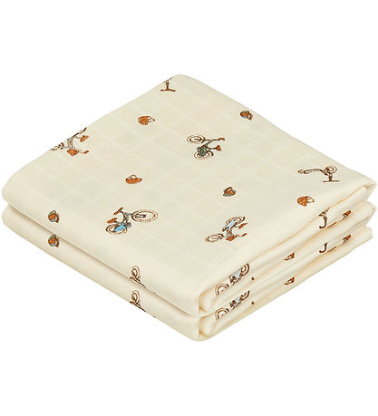 Cam Cam Spucktücher - 70x70 cm - 2er-Pack - Fahrräder