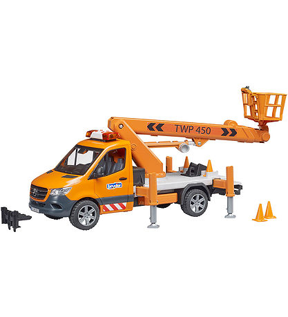 Bruder Work machine - MB Sprinter w. Work platform and Light/Sou