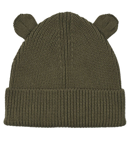 Liewood Beanie w. Ears - Gina - Knitted - Army Brown