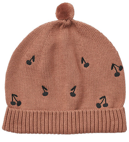 Liewood Beanie - Aster - Knitted - Dark Rosetta w. Cherry