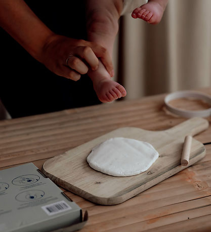 Vanilla Copenhagen Hand and Footprint Set w. Ribbon - White/Red/