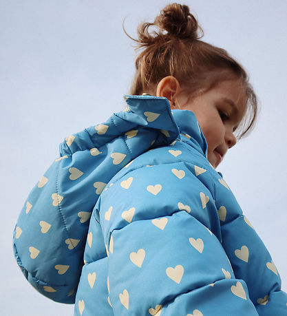 Konges Sløjd Padded Jacket - Nuka - Aisuru Blue w. Hearts