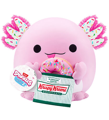 Snackles Soft Toy - 25 cm - Axolotl Abbie w. Krispy Kreme Doughn