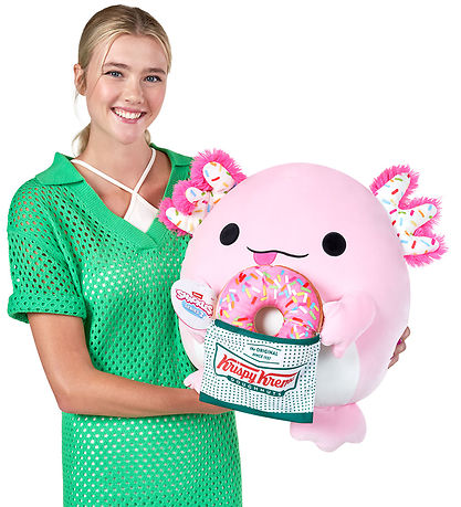 Snackles Soft Toy - 35 cm - Axolotl Abbie w. Krispy Kreme Doughn