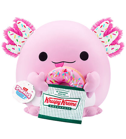 Snackles Soft Toy - 35 cm - Axolotl Abbie w. Krispy Kreme Doughn