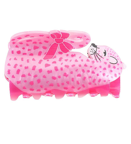 By Stær Hair Clip - Leopard - 8x4 cm - Pink/Red
