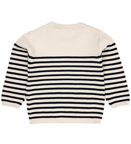 Copenhagen Colors Blouse - Wool - Knitted - Cream/Navy Stripe