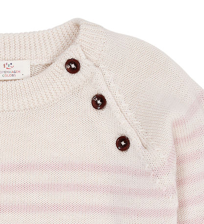 Copenhagen Colors Blouse - Wool - Knitted - Cream/Dusty Rose Str
