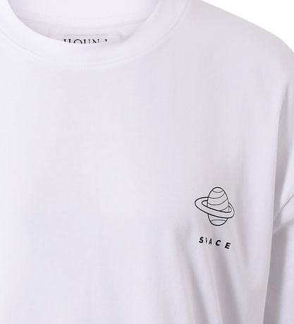 Hound Stuttermabolur - Oversized Tee - White