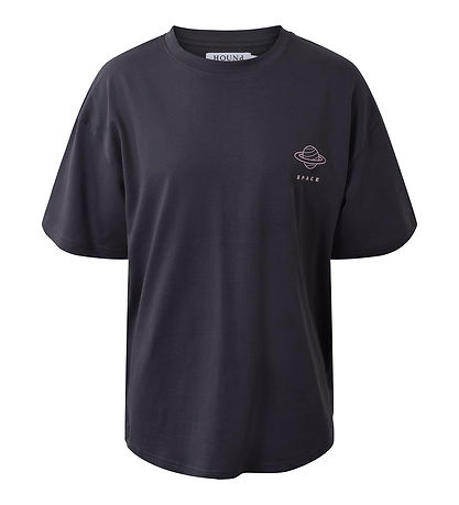Hound Stuttermabolur - Oversized Tee - Dark Grey