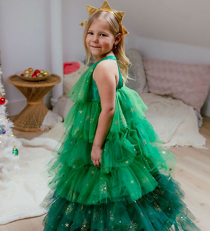 Déguisement Great Pretenders - Robe de sapin de Noël - Vert/Or