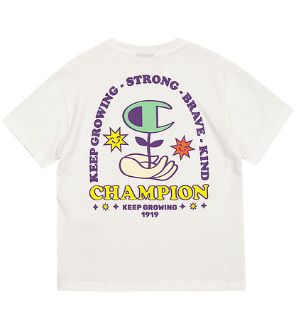 Champion Stuttermabolur - Áður háls - White