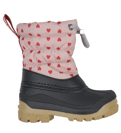 Angulus Thermo Boots w. Wool lining - Rose with Red Hearts