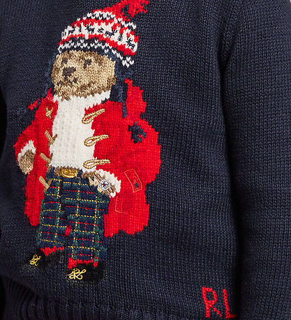 Polo Ralph Lauren Blouse - Knitted - Navy w. Red